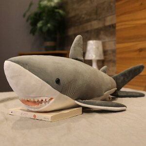 アニマル 抱き枕 動物 サメ ブルー クッション ぬいぐるみ おもちゃ 玩具 110cm かわいい ゆるかわ 癒し やわらかい 手触り 気持ちいい インテリア プレゼント グレー 贈り物 贈答品 クリ
