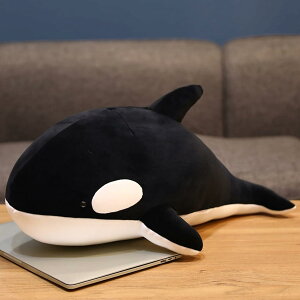 ぬいぐるみ シャチぬいぐるみ クジラ 海洋動物 イルカ 人形 キャラクター 添い寝枕 抱き枕 おもちゃ 添い寝 玩具 多機能 足枕 快適 安眠 萌え萌え 癒し系 ふんわり お祝い 彼氏 彼女 部屋 黒