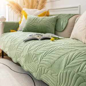 ソファ家具プロテクター 葉柄 柔らかい あったか ソファカバー ソファー シーツ グレー ペット用品 犬猫用 防塵カバー 70*180 北欧風 肘付き 肘なし兼用 水洗い可能 70*90 キズ防止 オ