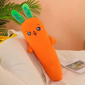 ぬいぐるみ にんじん 抱き枕 だきまくら ぬいぐるみ 円筒抱き枕 70cm 細長いクッション 大きい抱き枕 添い寝枕 抱き枕 首枕 眠り枕 ロングタイプ 長いデザイン 横抱き枕 卒園 誕生日 プレゼン