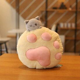抱き枕 ぬいぐるみ ネコ 猫の爪 大きい 縫い包み 可愛い 添い寝枕 ふわふわ 人形 女の子 ネムネム プレゼント 置物 店飾り おもちゃ トイ イエロー ねむねむ 一人暮らし 35*40 昼寝まくら