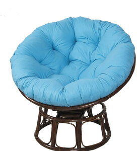 座布団 大きめ 通気性 ダイニングチェアクッション 食卓椅子 ひも付き 丸 シートクッション フロアクッション 滑り止め 洗える 椅子用 座布団 クッション 低反発 ブルー 120*120cm イス用