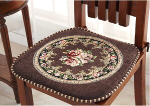 ダイニングチェア クッション 2枚/4枚セット ひも付き 馬蹄型 チェアパッド カラー21 シートクッション 滑り止め付き カバー仕様 洗える 低反発 44*42cm*4 花柄 通气性 ずれない 椅子