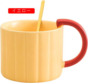 ティーカップ コーヒーカップ INS風 無地 エレガント 420ml 北欧 個性的 洋風 マグカップ 洋食器 紅茶 お茶 ミルク ピンク アフタヌーンティー かわいい 彼女 プレゼント おしゃれ 兼用