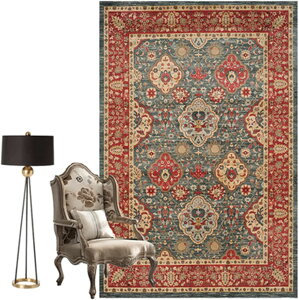 ラグ カーペット 3畳 2畳 ペルシャ絨毯 レッド 大きめ ホットカーペットカバー ヨーロピアン 絨毯 ペルシャ 160X200cm フラワー柄 エスニックデザイン 北欧 じゅうたん 洗える オールシ