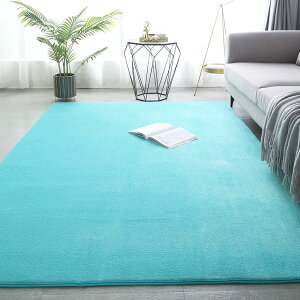 ラグ ライトブルー カーペット マット 低反発 ラグ 洗える 北欧風 短毛 長方形 100*160cm 滑り止め マイクロファイバー モダン オシャレ ホットカーペット対応 120*160CM 防ダニ