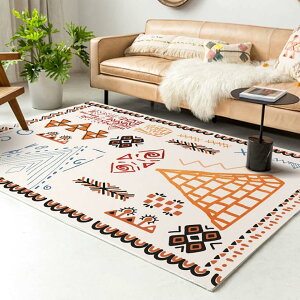 幾何学模様 ラグ ラグマット防塵 ラグカーペット 洗える 滑り止め付 おしゃれ ドアマット西海岸 部屋 フロアマット カラー02 大判 玄関マット 居間 リビング 書斎 四角 40*60CM オフィス