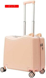 乗れるキャリーケース 子供 ミニスーツケース 機内持ち込み 1泊2泊 可愛い 猫耳デザイン 小型 軽量 360°回転 キャスター付き 多機能 出張 旅行 20インチ (20インチ 耐用 携帯便利 ピ