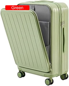 前開き スーツケース USBポート付き キャリーケース Sサイズ キャリーバッグ 5カラー選ぶ フロントオープン 3-5日用 泊まる 軽量設計 大容量 多収納ポケット トランク 修学旅行 旅行