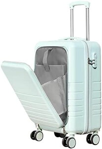 スーツケース 機内持ち込み キャリーケース フロントオープン ファスナー キャリーバッグ 前ポケット 複数収納ポケット 静音 大型 PC材質 耐衝撃 ビジネス 修学旅行 出張