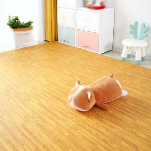 大判 フロアマット プレイマット 01 木目調 30*30*1.2*24 ジョイントマット 抗菌 防音 パズルマット すべり止め おしゃれ ラグマット トランポリンマット 安心 防音 保温 耐水 軽量