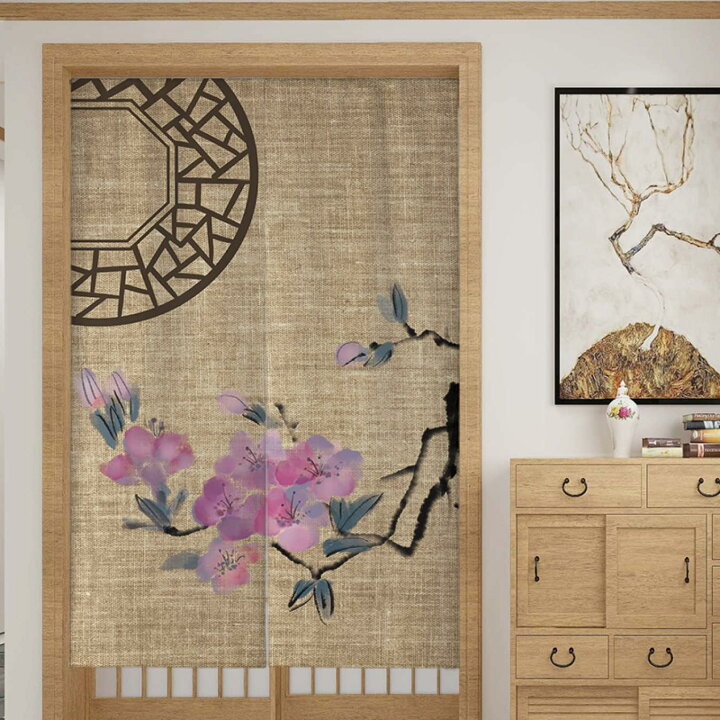 のれん ロング 目隠し おしゃれ 和風 間仕切り カーテン 伝統 100*140cm 暖簾 ノレン 間仕切りカーテン 突っ張り式 目 のれん  間仕切りカーテン 目隠し 暖簾 玄関暖簾 ロング ｜のれん おしゃれ ロング丈 北欧 暖簾 和風 のれん ロング 目隠し おしゃれ 和風 間仕切り カーテン 蓮華 暖簾 ノレン 間仕切りカーテン つっぱり 部屋 仕切り 中華風 和