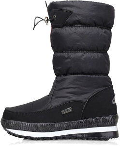 ふわふわ防寒冬靴スノーブーツ長靴レディース可愛いあったか保温性アウトドアシューズ厚底ウェッジソールラウンドトゥ幅広痛くないクッション性滑り止め耐滑撥水加工防水