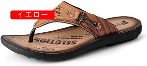 ビーチサンダル メンズ トングサンダル スリッパ 革 英字柄 レザー 金具 超軽量 速乾 静音 滑らない 夏 日常着用 歩きやすい カジュアル コンフォートサンダル アウトドア レジャー 彼氏 ギ