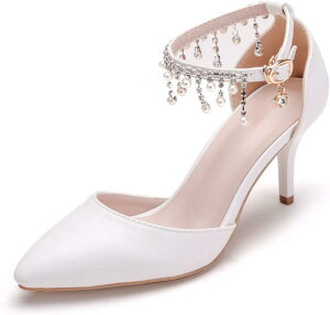 パンプス 白 結婚式 パール レース チュール フラワー 花嫁 ウェディング シューズ レディース 厚底 大きいサイズ ハイヒール 走れる 歩きやすい 痛くない ブライダルパンプス パーティー 披