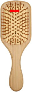 プレミアム木製竹ヘアブラシ髪の成長を改善木製ヘアブラシ抜け毛防止櫛竹櫛歯 (四角い)