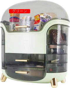 コスメボックス 大容量 化粧品 収納ボックス 透明カバー付き お手入れ簡単 引き出し メイクボックス 多機能 化粧品入れ 化粧箱 仕切り プレゼント おしゃれ かわいい (ホワイト)