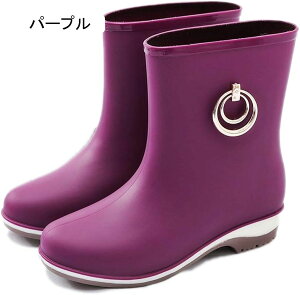 レインブーツ ショートブーツ レディース 女性用 防水ブーツ レインシューズ 靴 雨靴 長靴 雨具 レイングッズ 軽量 美脚 蒸れない 雪 防水 防滑 撥水 3cmヒール レジャー 滑りにくい 通勤