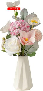 造花セット タンポポ ひまわり アジサイ フェイクフラワー シルクフラワー 花瓶付き 水やり不要 枯れない アートフラワー フラワーアレンジ 北欧 リアル おしゃれ テーブル装飾 DIY インテリ