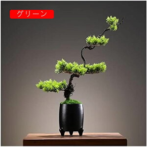 人工盆栽 シミュレーション人工盆栽の木の偽の植物の装飾鉢植えの人工的な表紙のようこそデスクトップ禅ガーデンの家の装飾(13.78x16.93in) 人工観葉植物