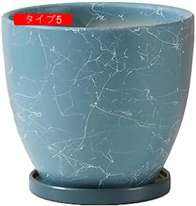 陶器製 多肉植物鉢 タイプ2 L シンプル 北欧 植木鉢 底穴あり 受皿付き 通気性 サボテン鉢 丸形 アイデア植木鉢 プランター ファッション 屋内外利用可 デスクの優秀装飾 ガーデニング用品