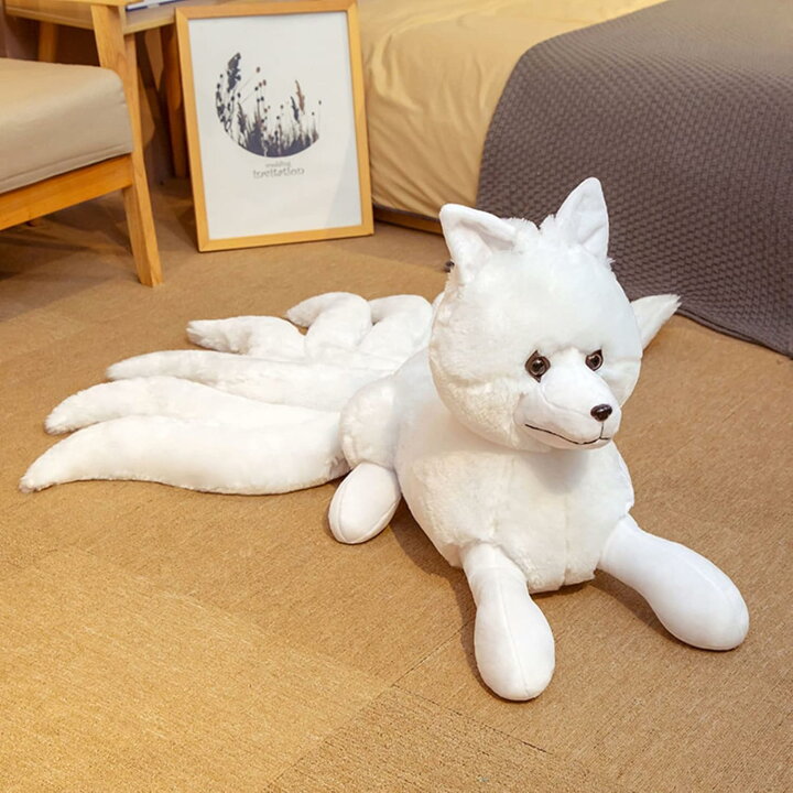 楽天市場】ぬいぐるみ 九尾 狐 抱き枕 125*56cm クッション 可愛い 