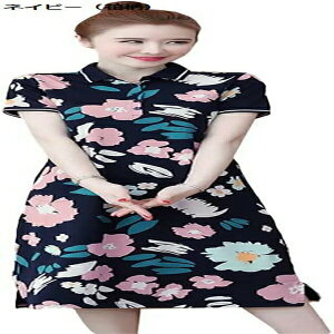 ポロワンピース レディース ゴルフワンピース 半袖 ドレス 花柄 女性用 スポーツウェア テニス ロングt 通気吸汗 4XLまで 夏