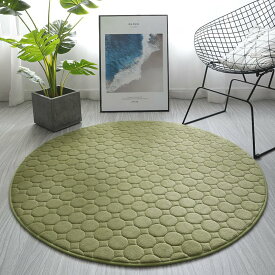 北欧風 カーペット 円形 ラグ キルティング 200cm ラグマット 丸型 丸 ふかふか 夏用 無地 マット 洗える 滑り止め付き 防ダニ カラー 防臭 掃除易い キルト 防音 低反発 おしゃれ リビ