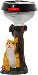 新しい猫犬ウサギ創造ソーラーランプ像ウィンドウホーム猫ルームクライミングライトガーデン動物の装飾装飾 D7N4