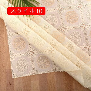 テーブルクロス テーブルカバー PVC製 防水 撥水加工 耐熱 汚れ防止 手入れ簡単 インテリア用品 多用途 半透明 レース 花柄 白 60*137cm ビニール テーブルマット 食卓カバー 家庭用