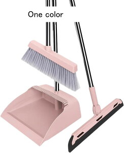 ほうき 掃除セット ほうき ちりとり セット 立式掃除セット 室内 屋外 掃除道具 玄関 ガーデニング 庭 ベランダ 美容室 コンビニ業務用にも最適 手汚れにくい 収納便利 組み立て簡単 携帯し