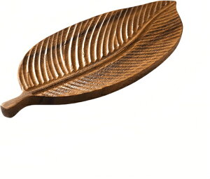 木製トレー 葉の形 ランチトレー キャッシュトレイ 人気 木製トレー 北欧 木製 お盆 お茶 カフェ トレー カフェトレイ お盆 アクセサリー ジュエリー キャッシュ ランチョンマット ティート