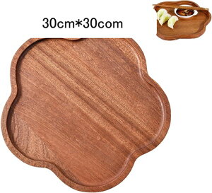 トレー 木製トレー 木製トレイ花形 お盆 トレー トレイ カフェ おしゃれ ランチトレイ トレイうどん皿 北欧 シンプル 木のトレー お盆 お膳 カフェトレイ 和風 ティー カフェ お盆 木製 カフ