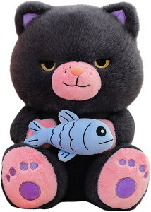 猫ぬいぐるみ 縫いぐるみ 可愛い 悪魔の猫 抱き枕 おもちゃ 萌え萌え 癒し系 もこもこ 寝枕 ソフト 快適 子供 大人 お祝い 誕生日 クリスマス プレゼント 猫 60cm
