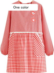 割烹着 かっぽう着 女性用 保育士 袖付きエプロンかっぽうぎ 可愛い 介護士 ギンガム ガーデニング 家事 料理教室 母の日 プレゼント チェック柄 家事 動きやすい