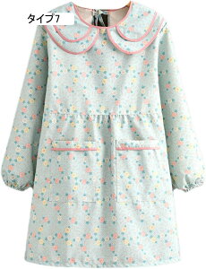 割烹着 花柄 オシャレ タイプ S かわいい 速乾 さらりと軽い 動きやすい 保育士 介護士 レディース ポケット付き 女性用 婦人用 ガーデニング 料理教室 母の日 プレゼント 袖付きエプロン 料