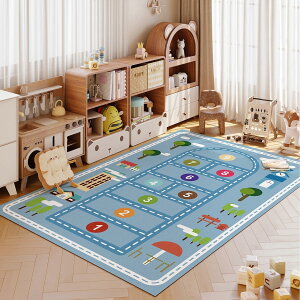 ゲームマットプレイマット カーペット PUレザー PVC 拭ける 汚れ防止 防水 ゲーム 遊べる 厚め 子供部屋 床保護 転倒防止 防滑防音 チェアマット 数字と色 教育学習&ゲームラグ 洗える ペッ