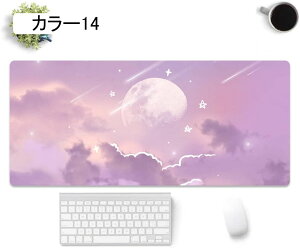 マウスパッド 大型 ゲーミング 星空柄 カラー 800*400mm 白 ピンク マウスマット デスクマット 特大 おおきい キーボードパッド リバーシブル 光学式 マウス対応 滑り止め 耐久性 良い