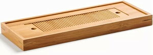 中国 式 茶道具 中国茶盤 竹製 長方形 ティートレー お茶 茶器 排水式茶盤 長方形 貯水式 茶盤 茶道 中国茶器 茶台 ティートレー来客用 収集 所蔵 收藏 用 (38.5*15.2*3CM)