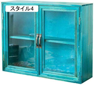 2段 収納キャビネット F 扉付き ミニ 卓上 木製 小物入れ 収納ケース ガラスドア 収納ボックス おしゃれ ミニ食器棚 食器棚 ひとり暮らし用 卓上食器棚 スタイル4 キッチン収納棚 キッチンカ