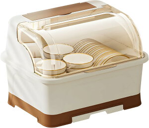 水切りラック 食器収納ボックス 蓋付き キッチン収納便利グッズ 食器ケース 洗った後の食器置き キッチン水切りラック キッチン用品収納ラック 抗菌 ほこり防止 衛生的 大容量 取り外し可