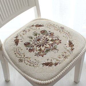 ダイニングチェア クッション 2枚/4枚セット ひも付き 馬蹄型 チェアパッド シートクッション 滑り止め付き カバー仕様 洗える 低反発 花柄 カラー5 通气性 ずれない 椅子クッション チェア