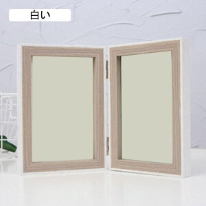 フォトフレーム 2L 2枚 キャビネも可 ブルー 卓上 おしゃれ プレゼント ツインフレーム ナチュラル 木製 2面 複数枚 ラドンナ シンプル 細枠 2L判 2Lサイズ ポストカード判 天然木 記念