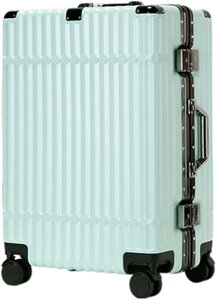 スーツケース キャリーケース 45L キャリーバッグ TSAローク搭載 アルミフレーム 超軽量 大型 耐衝撃 静音 ダブルキャスター 360度回転 旅行 ビジネス 出張 ブルー Mサイズ(3-5泊)