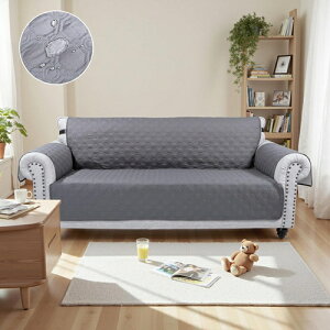 ソファーカバー 防水 2人掛け 全面防水 ソファーシート 抗菌防臭 滑り止め 犬猫傷対策 替えソファーカバー 防塵 汚れ防止 オールシーズン対応 インテリア 新生活 グレー