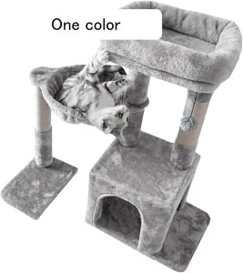 キャットタワー 猫タワー 室内 多頭飼い 爪とぎ グレー 子猫 運動不足解消 省スペース 猫 爪研ぎ 大型猫 猫タワー ねこおもちゃ 猫の遊び場 30cm おしゃれ 可愛い 展望台