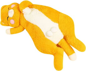 ぬいぐるみ 猫 ネコ 動物 大きい 添い寝 もちもち 萌え 寝かしつけ お誕生日 プレゼント 飾り 子供向け ハロウィン 抱き枕 イエロー 縫い包み クリスマス ベッドサイド 可愛い 柔らか 贈り物