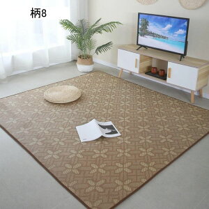 ラグカーペット 竹編みマット ラグ リビングカーペット フロアマット 無地 和風 床保護 和式 夏用 シンプル 滑り止め 防音 転倒防止 リビング 子供部屋 デコレーション 柄6 200*200cm