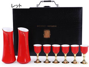 酒器セット 陶器 徳利2個 盃6個 8点セット ぐい呑み とっくり セット おちょこ ギフトボックス付き 酒器 酒水差し シンプル 上品 宴会 花見 来客 プレゼント 贈り物 引っ越し祝 ホワイト ワ
