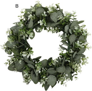 造花 ドア装飾 花輪 直径約45cm ミニ 枯れない花 壁窓 撮影小道具 ホーム おしゃれ 玄関 ウォール 柵 ギフト パーティー 結婚祝い 誕生日祝い 新築祝い 出産祝い 開店祝い 贈り物 クリスマ